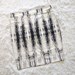 Willi Smith Black & White Abstract Pencil Skirt Size 8